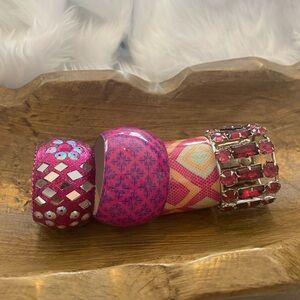 Set of 4 Napkin Rings -PINK